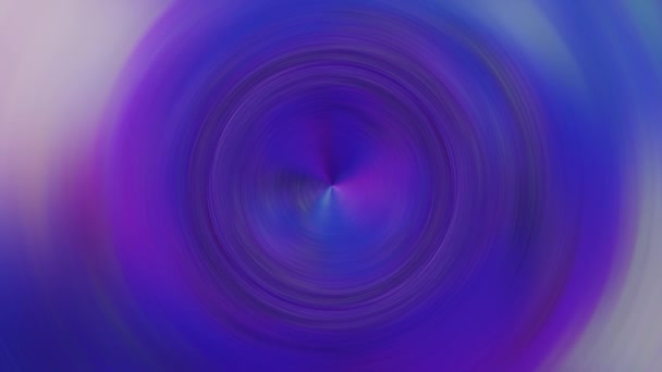 Bleu et violet abstrait tournant psychédélique fond flou. Tunnel tourbillonnant et fumée — Video