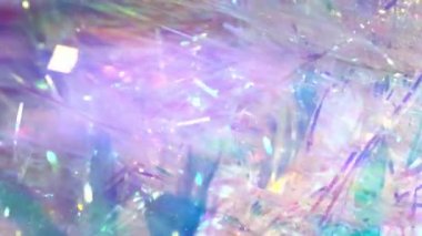 Holografik Soyut Çok Renkli Tek Boynuzlu At Bulanık Arkaplanı, Gökkuşağı Mavisi ve Mor Işık Sızıntısı Prism Renkleri, Odaklanamayan Efekt, Bulanık Parıltı. Kızlar için yumuşak pastel hareketli arkaplan