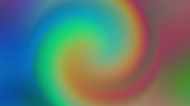 Rainbow blurred gradient background. Rotation of the vortex and spiral — Vídeo de Stock