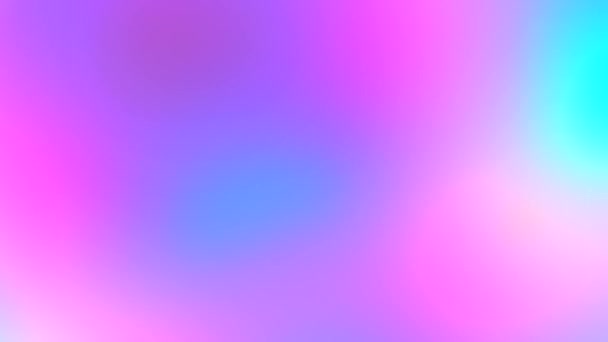 Roze paarse teal blauw geel verloop. Kleurrijke regenboog helder wazig abstract bewegende eenhoorn achtergrond — Stockvideo