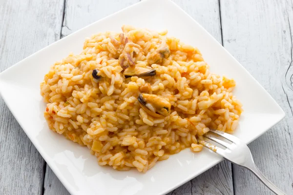 Risotto with seafood — Stock Photo, Image