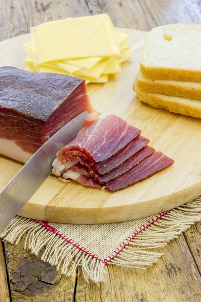 Slices of Italian Speck — Stock Photo, Image