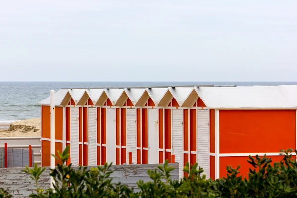 Cabanes de plage en hiver — Photo