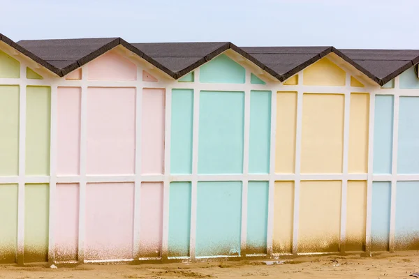 Cabanas de praia vista — Fotografia de Stock