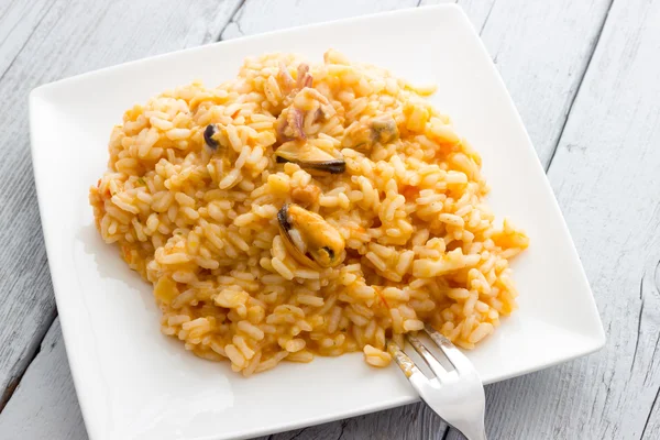 Risotto with seafood — Stock Photo, Image