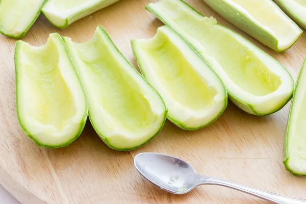 Närbild Visa zucchini — Stockfoto