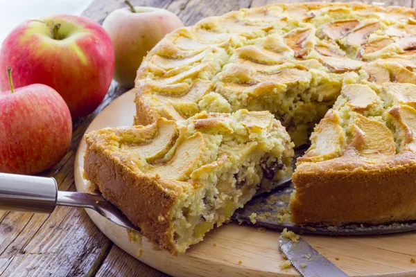 Torta de maçã saborosa caseiro — Fotografia de Stock