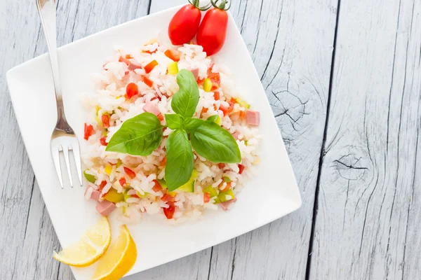 Colorful tasty Rice Salad — Stock Photo, Image