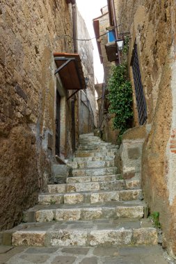 Pitigliano şehir Toskana İtalya