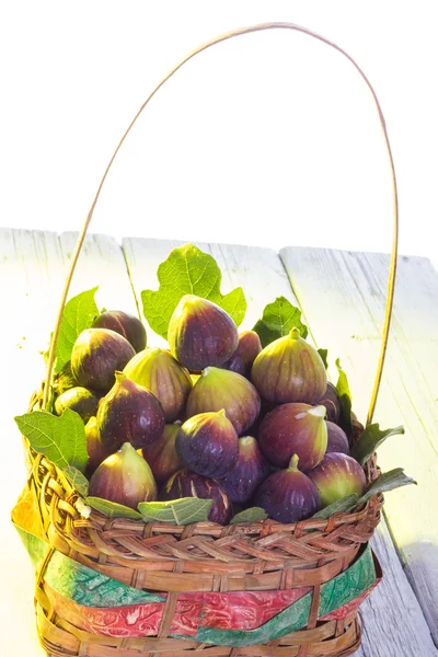 Tasty Basket of Figs — Stock Photo, Image