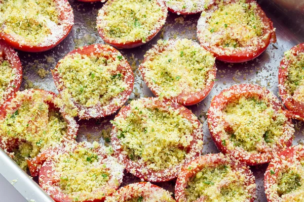 Tomatoes gratin cooking — Stock Photo, Image