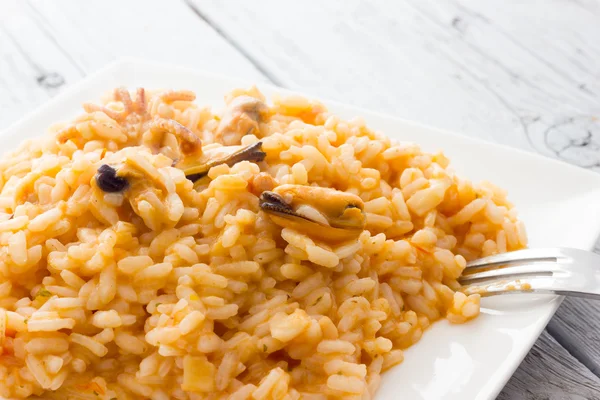 Risotto with seafood — Stock Photo, Image