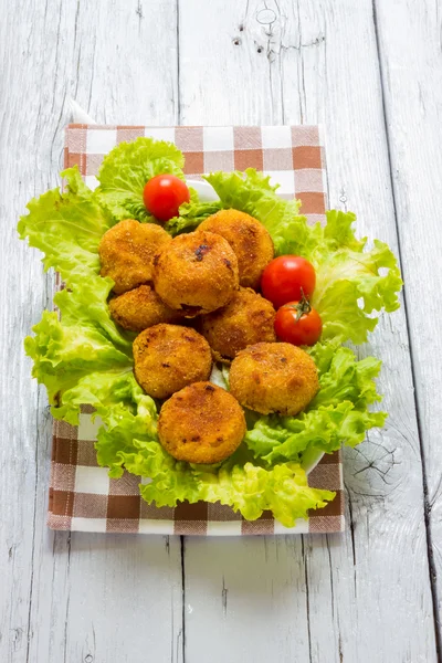 Croquetas de cebolla vista —  Fotos de Stock