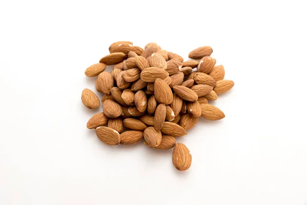 Almonds White Background — Stock Photo, Image