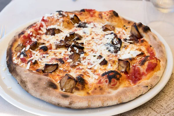 Pizza Norma Vista Sabor — Fotografia de Stock