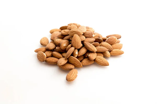 Almonds White Background — Stock Photo, Image