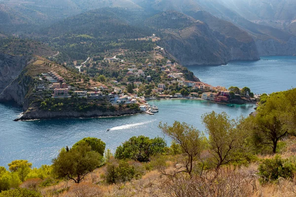 Cidade Assos Kefalonia Grécia — Fotografia de Stock