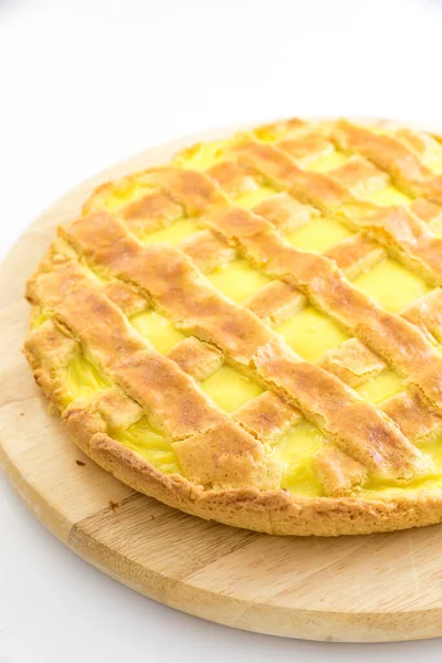 Savoureuse Belle Tarte Crème Maison — Photo