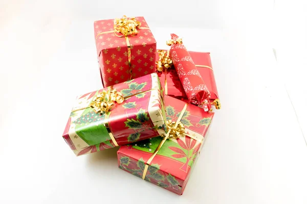 Christmas Presents White Background — Stock Photo, Image