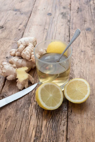 Healthy Herbal Tea Ginger Lemon — Stock Photo, Image