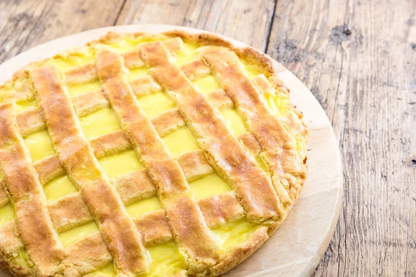 Tasty Beautiful Homemade Cream Tart — Stock Photo, Image