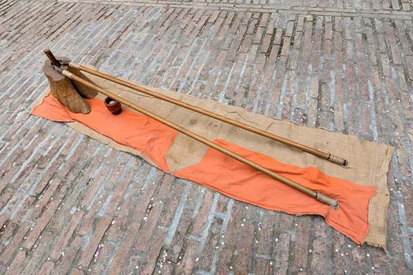 Ancient Wooden Games View — Stock Photo, Image