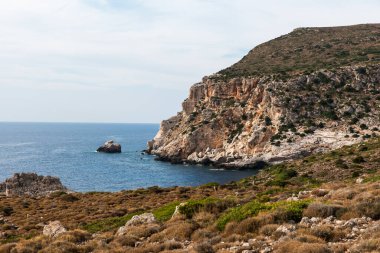 Jagged coast of the island of Kefalonia clipart