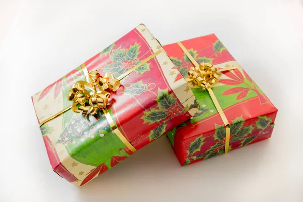 Christmas Presents White Background — Stock Photo, Image