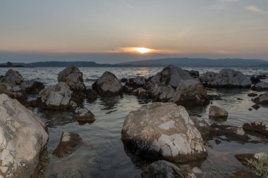 Yunanistan 'ın Kefalonia adasında gün batımı
