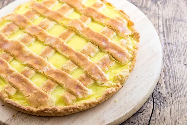 Tasty Beautiful Homemade Cream Tart — Stock Photo, Image