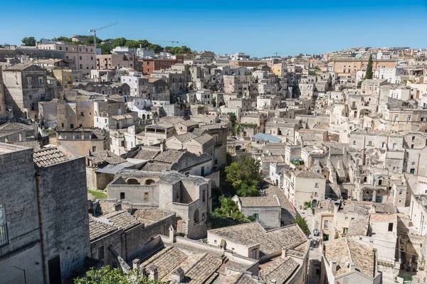 Matera Basilicata Straten Panorama — Stockfoto