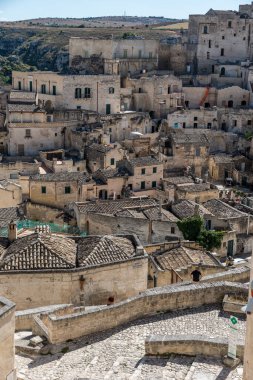 Matera Basilicata sokakları panorama