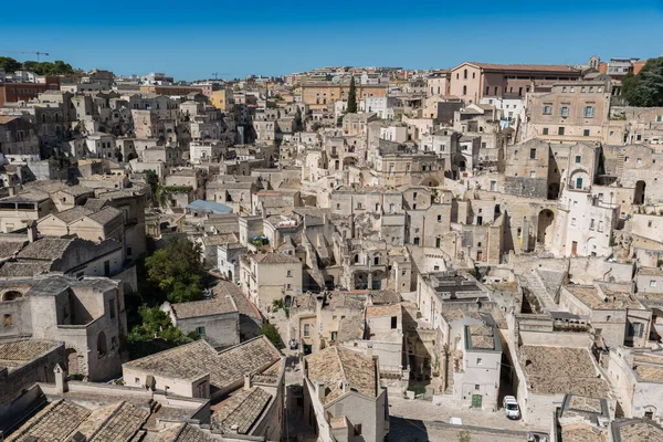 Matera Basilicata Straten Panorama — Stockfoto