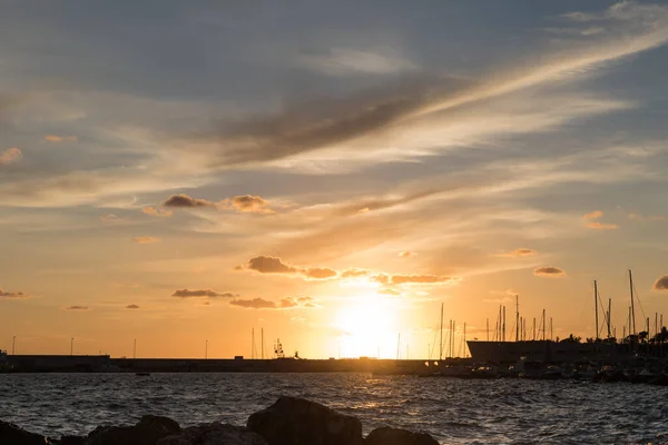 Otranto Puglia Ruas Por Sol — Fotografia de Stock