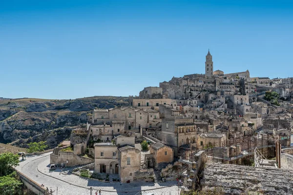 Matera Basilicata Straten Panorama — Stockfoto