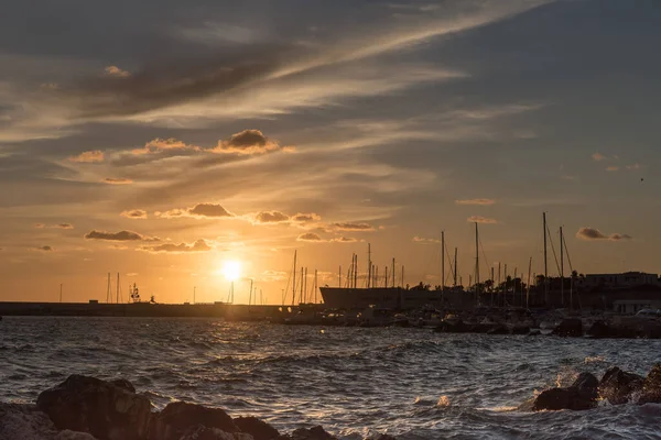 Otranto Puglia Sokakları Gün Batımı — Stok fotoğraf