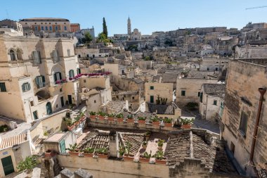Matera Basilicata sokakları panorama