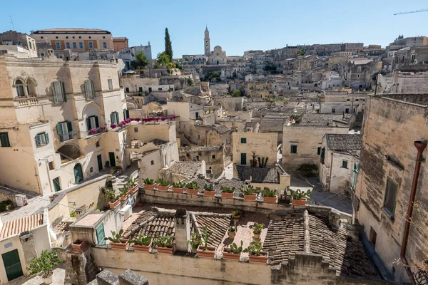 Matera Basilicata Street Panorama — стокове фото
