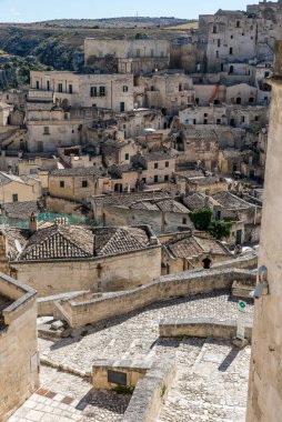 Matera Basilicata sokakları panorama