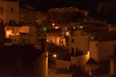 Matera Basilicata sokakları panorama