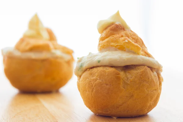 Cream puffs with tuna — Stock Photo, Image