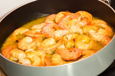 maydanoz ile yemek karides