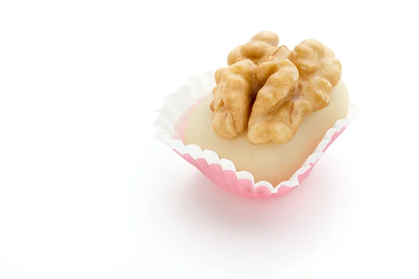 Walnuts with almond paste — Stock Photo, Image