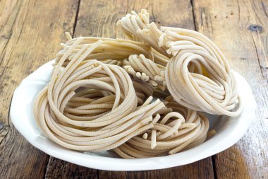 Pici,  hand-rolled pasta clipart
