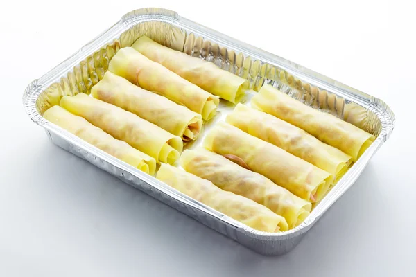 Koken gebakken Canneloni — Stockfoto