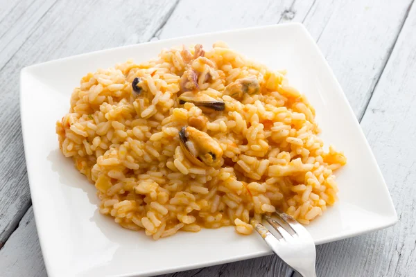 Risotto with seafood — Stock Photo, Image