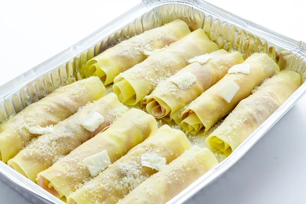 Koken gebakken Canneloni — Stockfoto