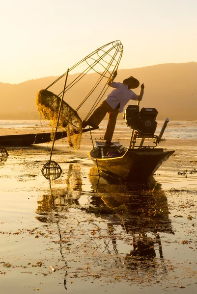 Birmania fishermen — Stock Photo, Image