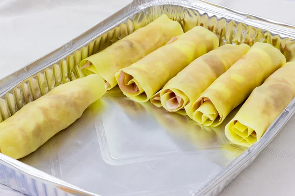 Koken gebakken Canneloni — Stockfoto