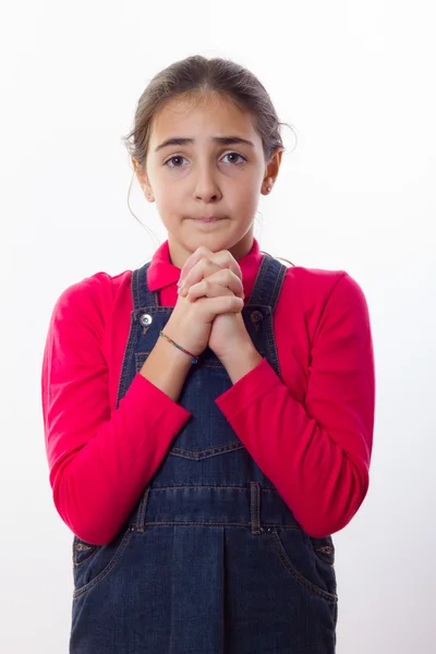 Dziewczyna modli się — Zdjęcie stockowe